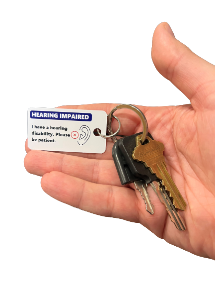 Non-Customized Hard of Hearing Key Tag