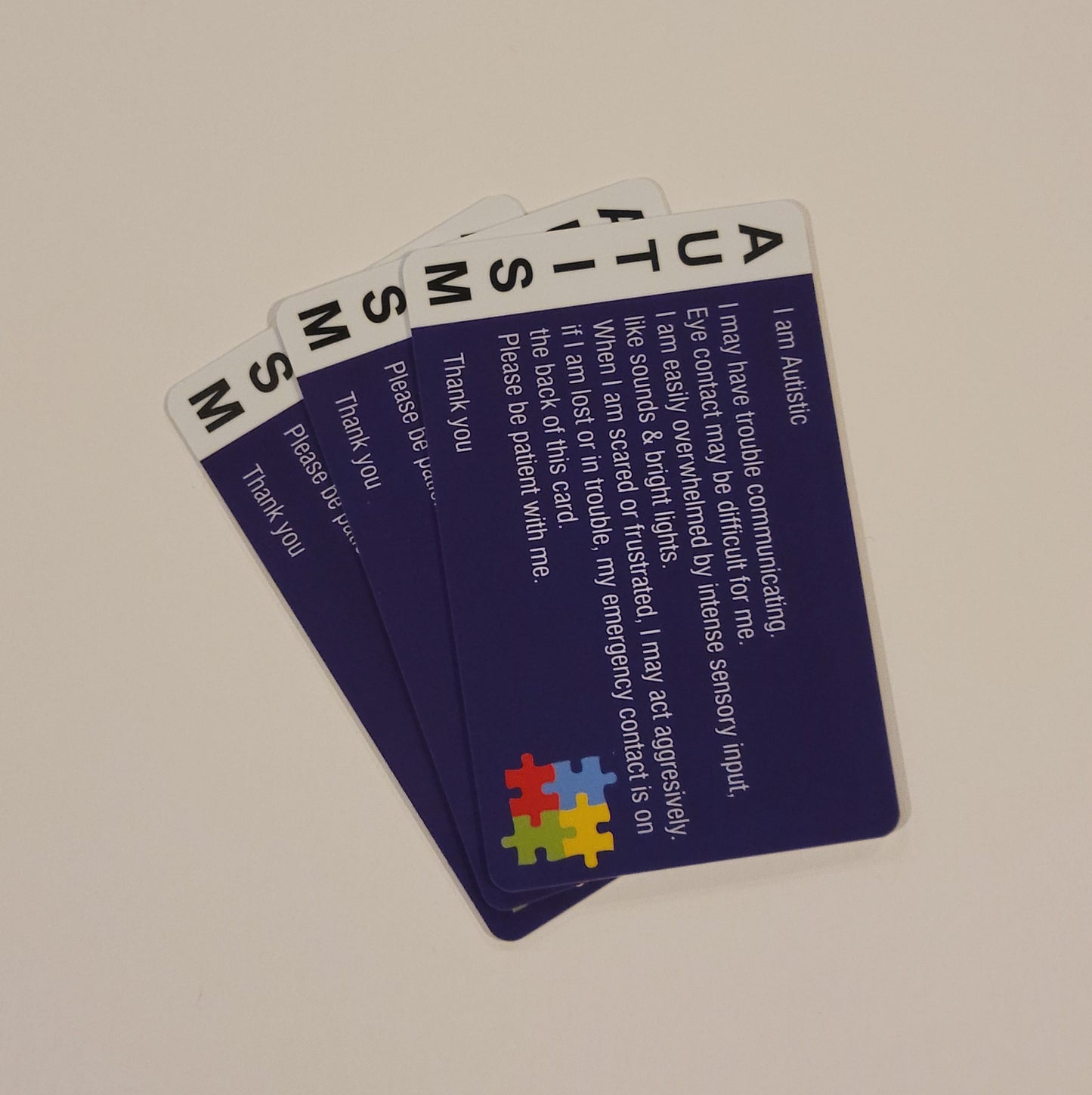 Write on Autism Awareness Card