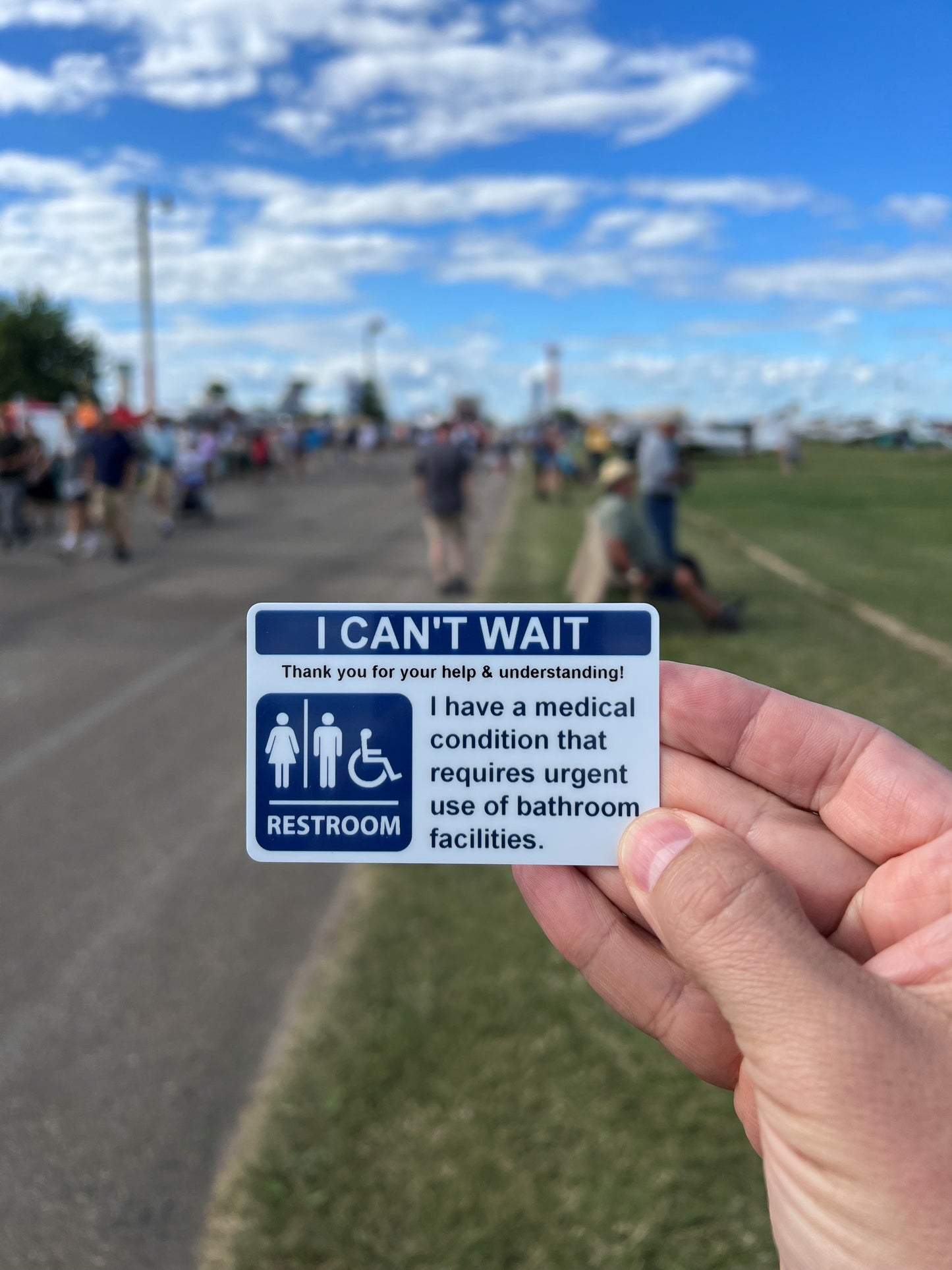I Can't Wait Bathroom Card