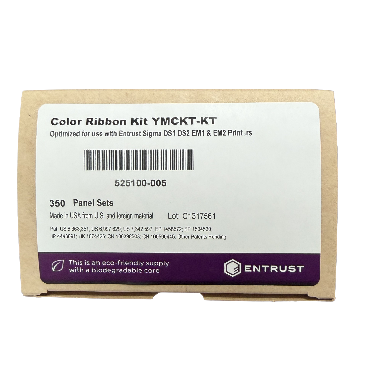 Entrust YMCKT-KT Ribbon 525100-005 350 Panel Sets