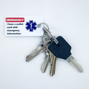 Non-customized Emergency Contact Key Tag