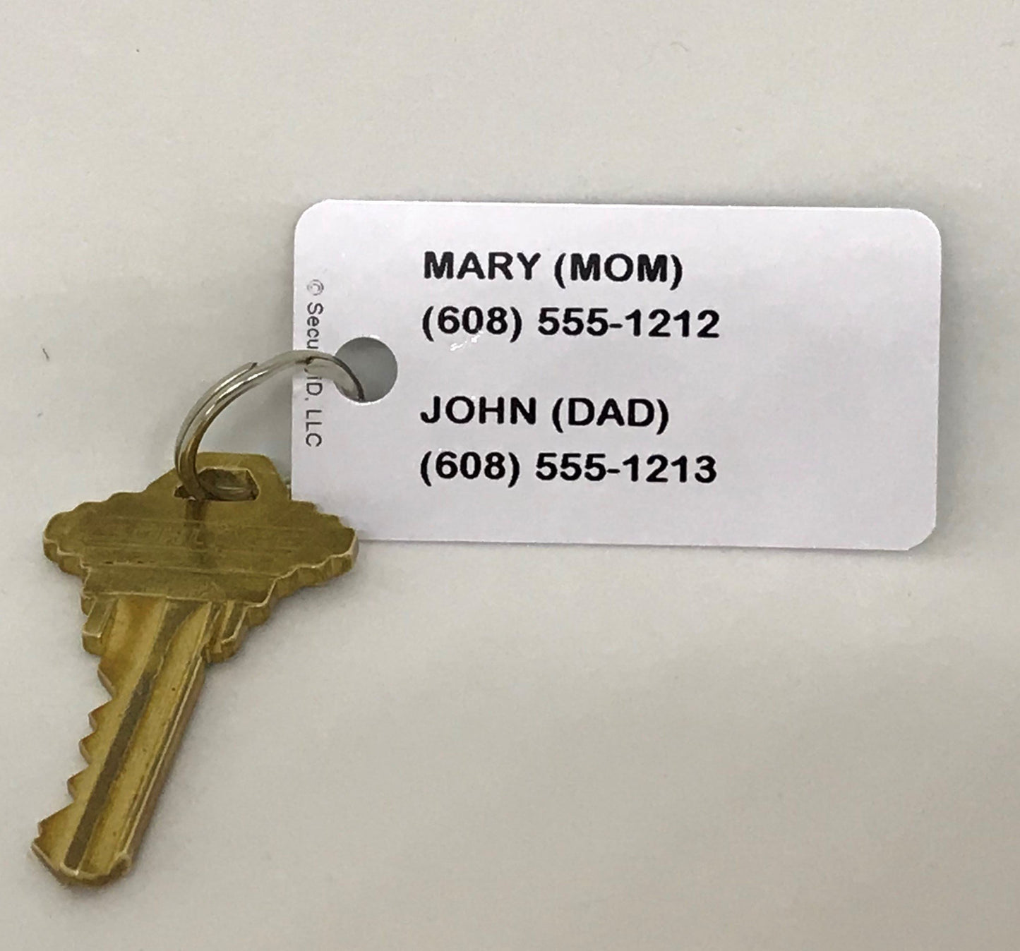 Custom Kids Contact Key Tags