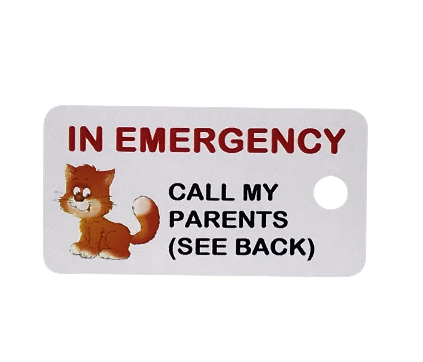 Custom Kids Contact Key Tags