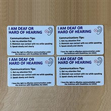 Customized Hard of Hearing Wallet Card