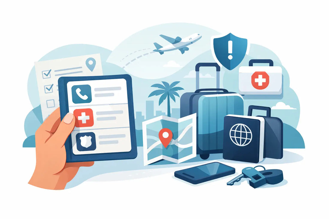 Travel Safety Card With Emergency Contacts
