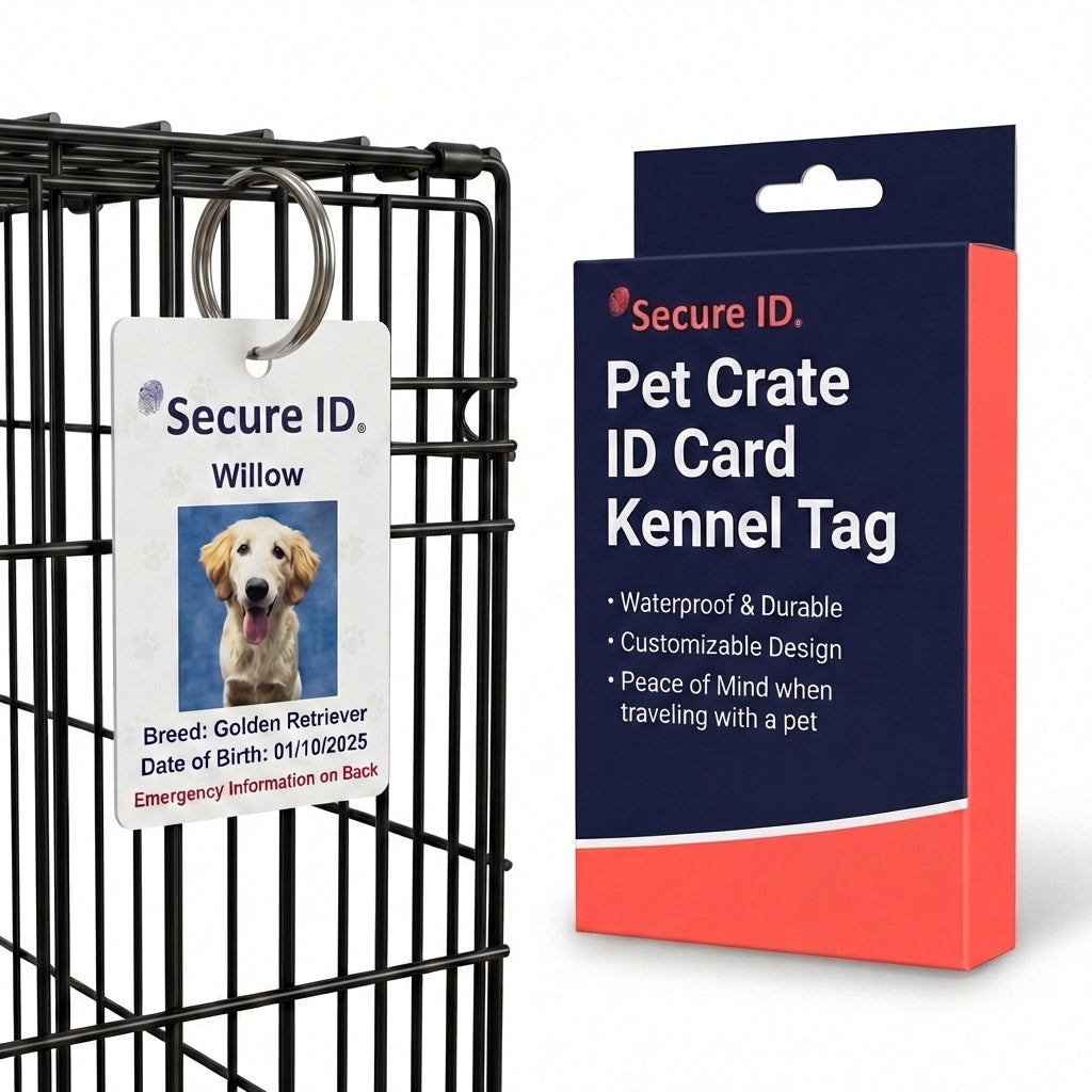 Pet Crate ID Card Kennel Tag Customized