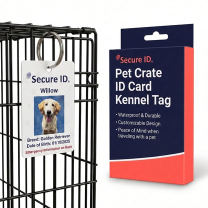 Pet Crate ID Card Kennel Tag Customized