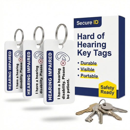 Non-Customized Hard of Hearing Key Tag