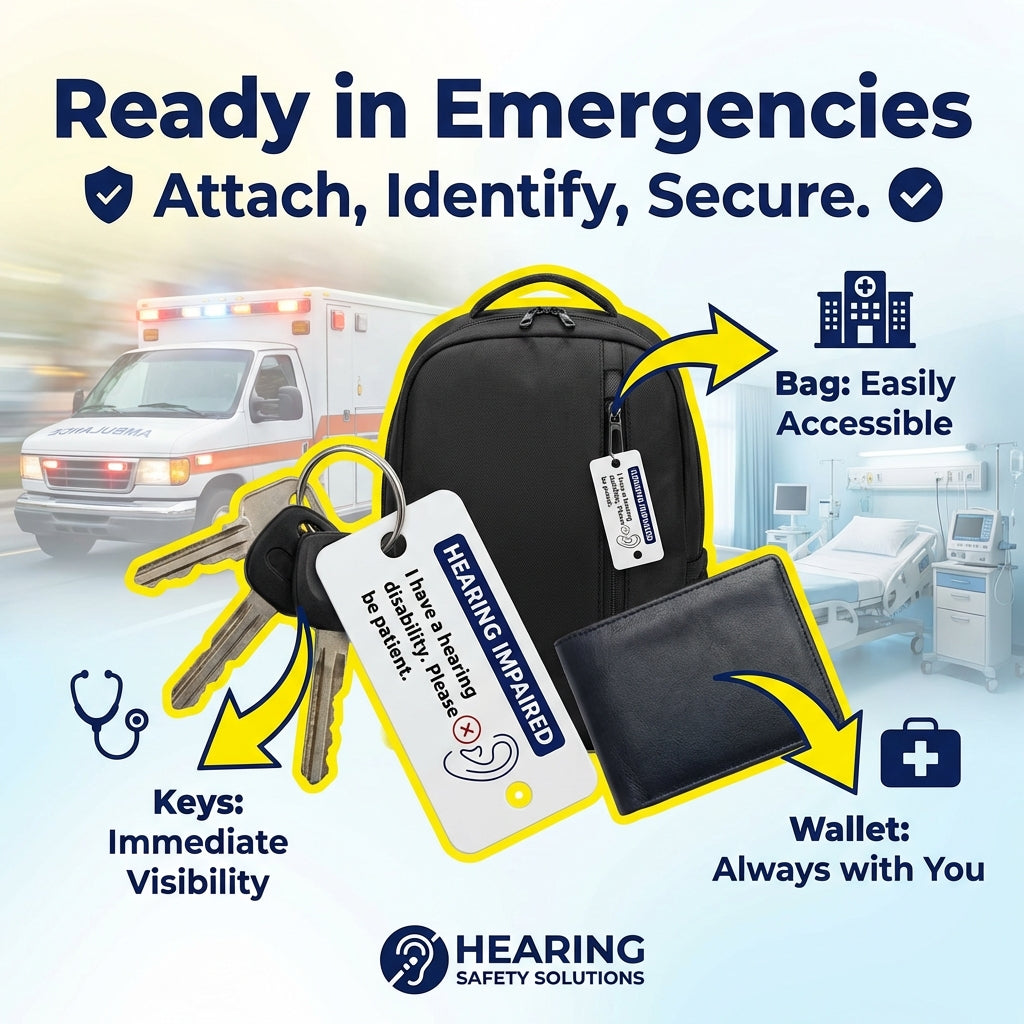 Non-Customized Hard of Hearing Key Tag