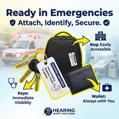Non-Customized Hard of Hearing Key Tag