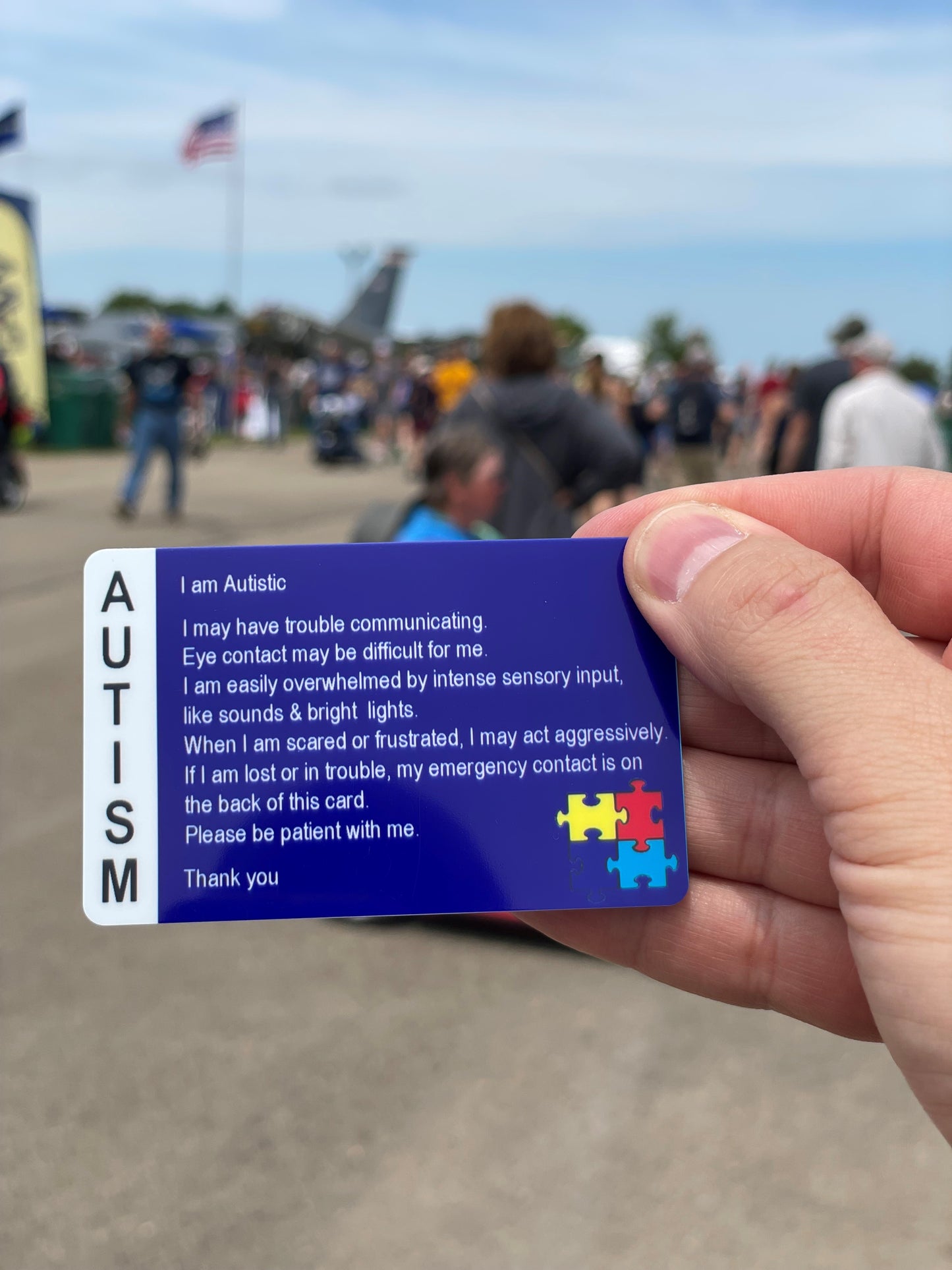 Customized Autism Awareness Wallet Card