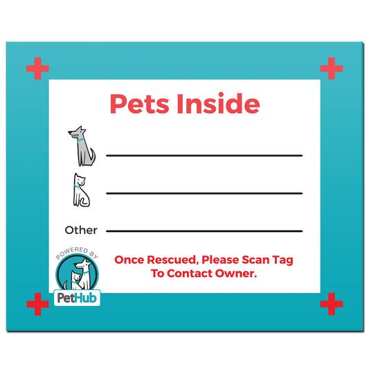 PetHub Pet Safety Home Decal – Emergency Pets Inside Alert