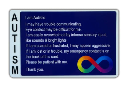 Customized Autism Awareness Wallet Card