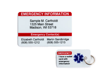 Customized Emergency Contact Wallet Card