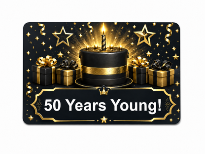 Personalized Birthday Badge Card – Magnetic Wearable Birthday Card, PVC Party Name Tag, Birthday Button Alternative