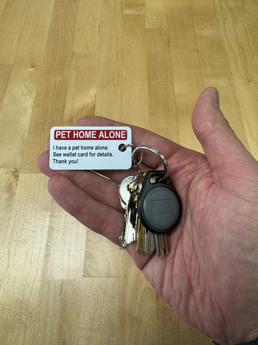 Non-customized Pet Home Alone Keytag