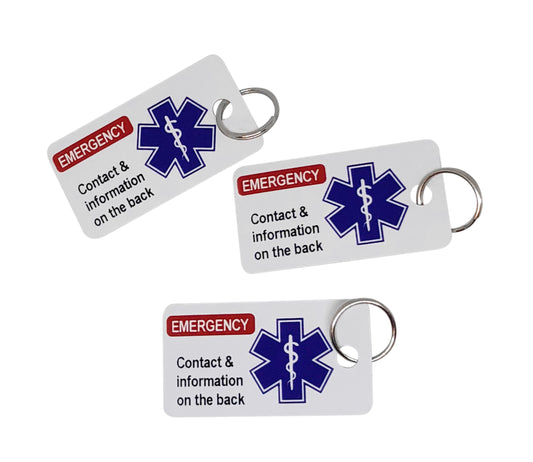 Customized ICE Key Tag 3 Pack