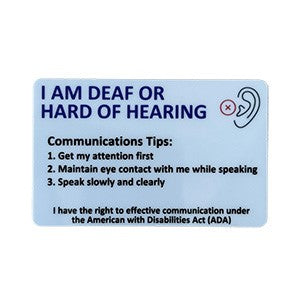 Hard of Hearing Card