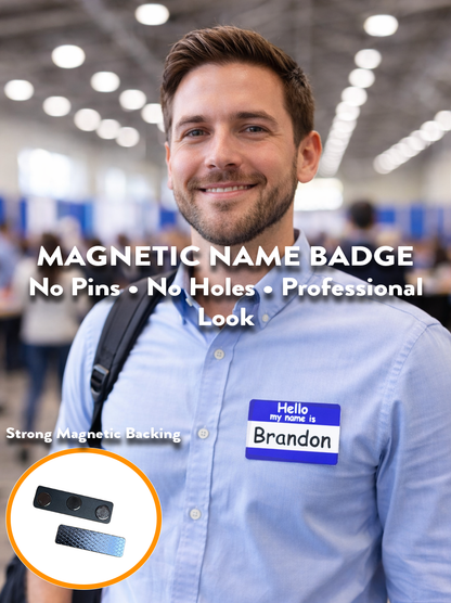 Customized Name Tags - Permanent Clothing Magnet