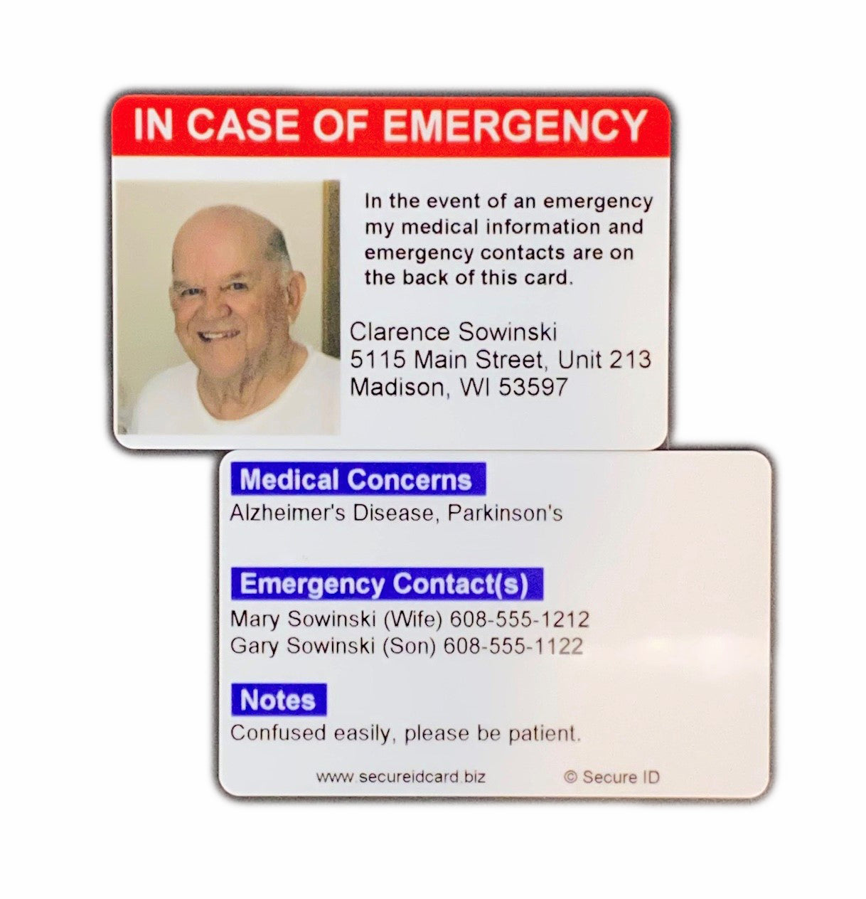 Emergency Contact Card For School Emergency Contact Card For School