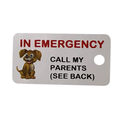 Kids Emergency Contact Key Tag