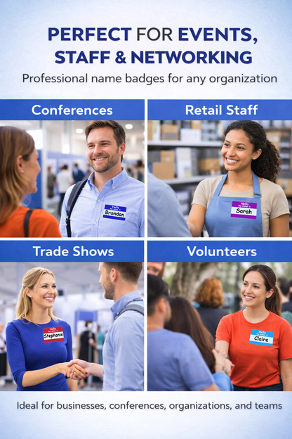 Customized Name Tags - Permanent Clothing Magnet