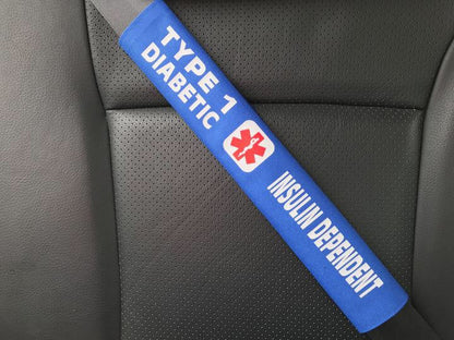 Type 1 Diabetic Seat Belt Cover - Window Decal Set Medical Alert