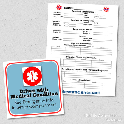 Driver With Medical Condition Set Emergency Safety Set