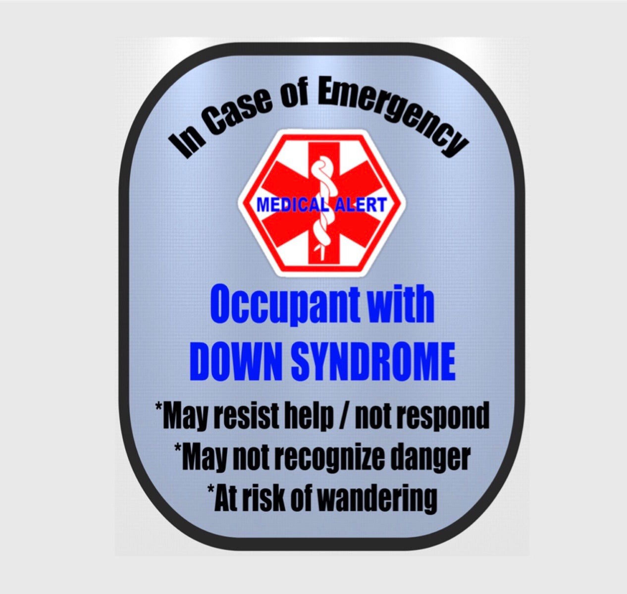 Down Syndrome Backpack Strap - Car Seat Strap Cover - Window Decal Set