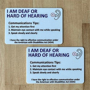 Customized Hard of Hearing Wallet Card
